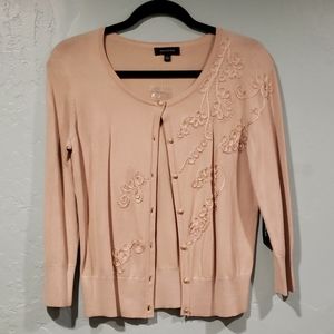 Beige textured cardigan